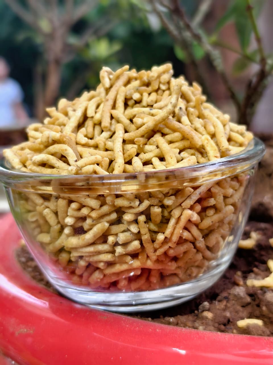 Barik sev - specially made for Poha and other garnishing purpose.