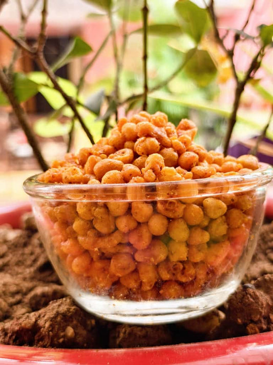 Tikhi boondi - Made with besan - crunchy and spicy with hing