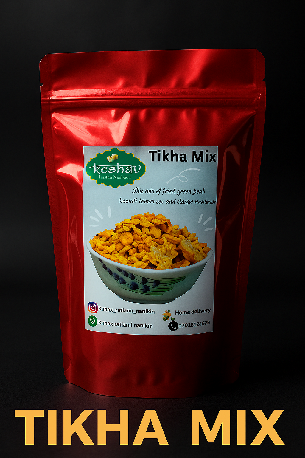 Teekha Namkeen Hing Mixture- Indian Snacks - Party and Tea Time Snacks