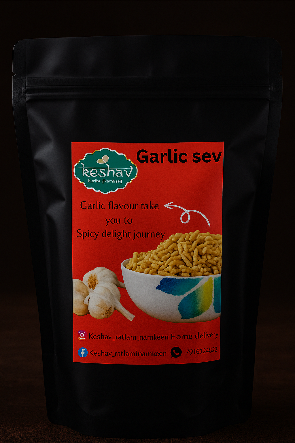Garlic Sev Moti (Handmade Traditional Spicy Authentic Ratlami Snacks)