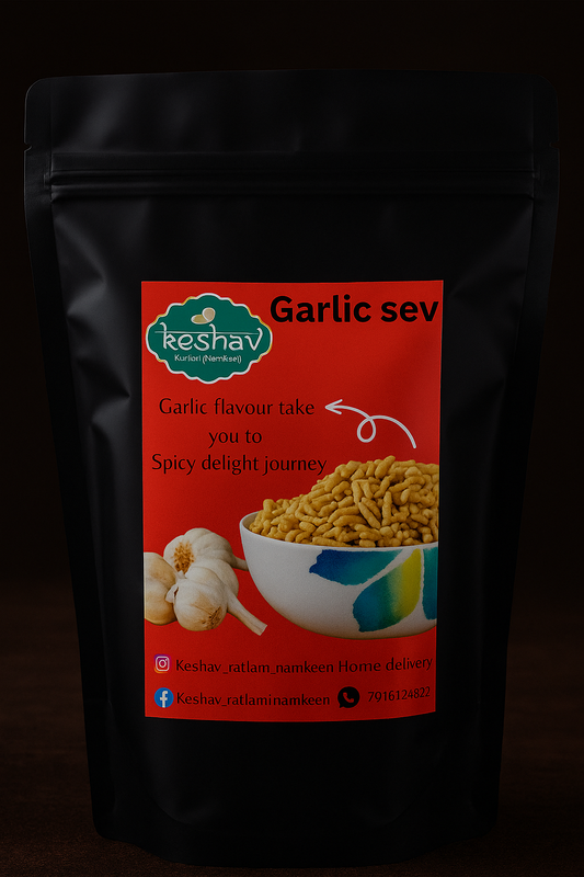 Garlic Sev Moti (Handmade Traditional Spicy Authentic Ratlami Snacks)
